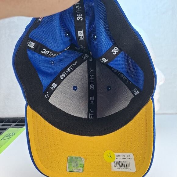 New Era 39Thirty NFL LA Los Angeles Rams Fitted Hat Cap S/M Blue - Picture 6 of 7